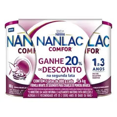 Fórmula Infantil Nanlac Comfor 1 a 3 anos 800g 2 unidades