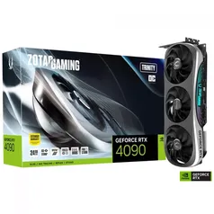 Placa De Vídeo Zotac NVIDIA GeForce RTX 4090 Trinity OC, 24GB, GDDR6X, DLSS, Ray Tracing, ZT-D40900J-10P