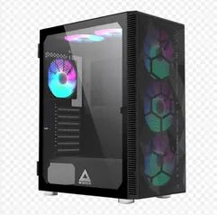 Gabinete Gamer Montech x3 MESH, Mid Tower, Black, ATX, 6 Fans, Vidro Temperado