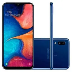 Smartphone Samsung Galaxy A20 32GB Dual Chip Android 9.0 Tela 6.4" Octa-Core 4G Câmera Dupla 13MP + 5MP - Azul