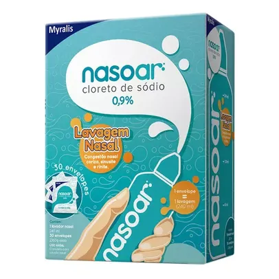 [2 Unidades] Nasoar 0,9% com 30 Envelopes + Frasco