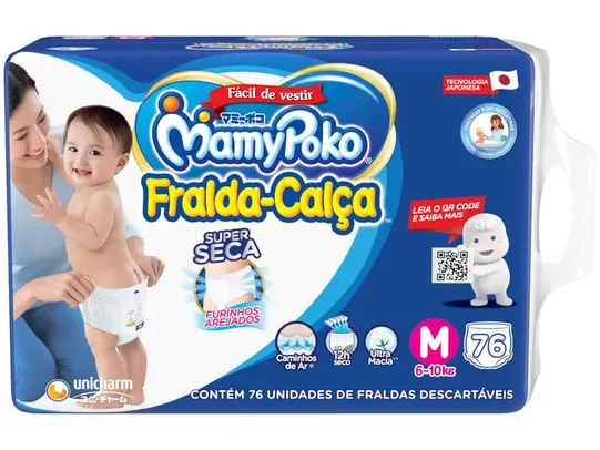 Fralda Calça Mamypoko M 76 unds