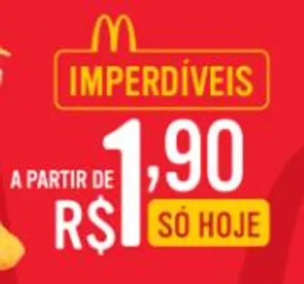 [Selecionados] Pratos do Mc Donalds a partir de R$1,90