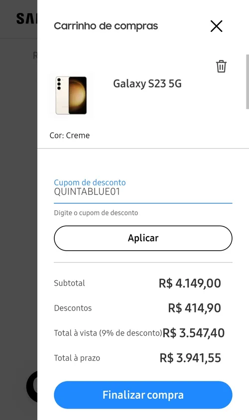 Imagem na descrição da promoção