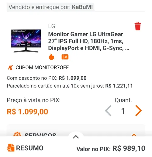 Imagem na descrição da promoção