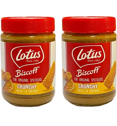 Pasta de Speculoos Crunchy Biscoff Lotus - 2 unidades 2 x 400g (Total 800g)