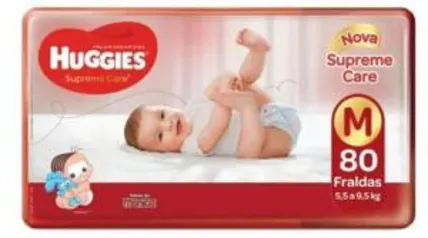 [Leve 3, pague 2] Fralda Huggies Supreme Care M 80 Unidades | R$45