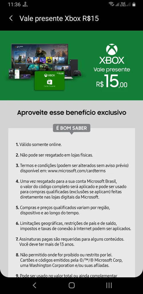 Imagem na descrição da promoção