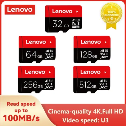 [Taxa Inclusa/Moedas] Cartão de memória Micro SD Lenovo V30 A1  