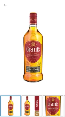 [ App] Whisky Grants - 750ml | R$ 30