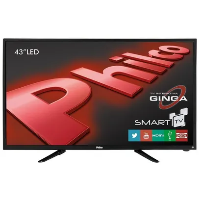 Smart TV LED Philco PH43N91 DSGWA, HDMI, USB, Wi-Fi, Android, Conversor Digital | R$1.519