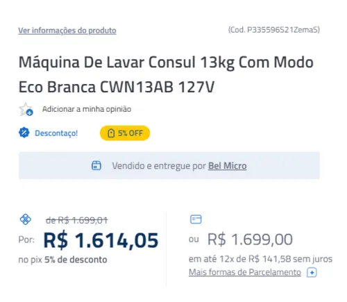 Imagem na descrição da promoção