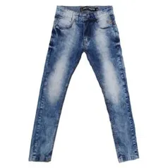 CALÇA JEANS JUVENIL PARA MENINO - AZUL - R$ 49