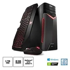 Desktop Gamer, Acer Aspire GX-783-BR11, Intel Core i5, 8GB RAM, 1TB HD, HD NVIDIA GeForce GTX 1050Ti, Windows 10 - R$3.699