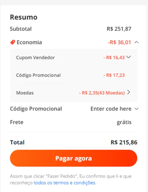 Imagem na descrição da promoção