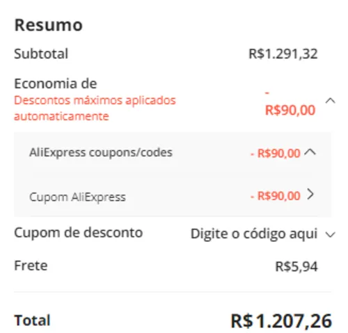 Imagem na descrição da promoção