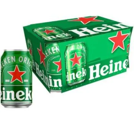 [R$38,50 no MagaluPay] Cerveja Heineken Premium Puro Malte Lager - 12 Unidades 350ml