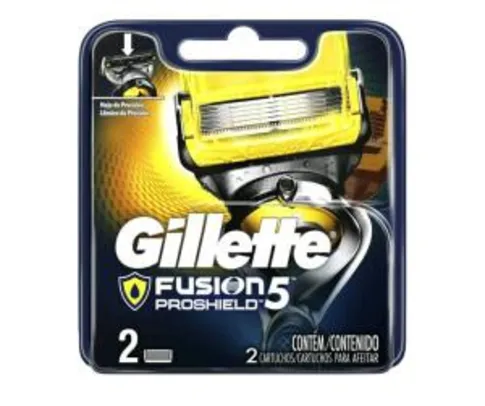 (Clube da Lu + R$5 de volta) Lâmina de barbear Gillette Fusion pro shield 2 peças | R$ 27
