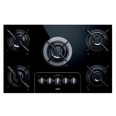 Cooktop a Gás Consul Facilite 5 Bocas com Acendimento Automático CD075AE Preto Bivolt