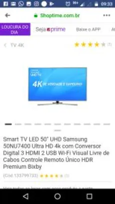 [AME 2.160,00]Smart TV LED 50" UHD Samsung 50NU7400