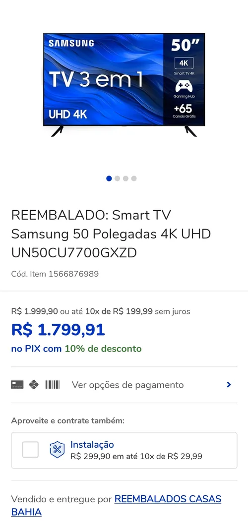 Imagem na descrição da promoção