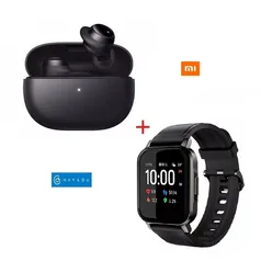 Fone de Ouvido Xiaomi Redmi Airdots 3 + Smartwatch Haylou IP68