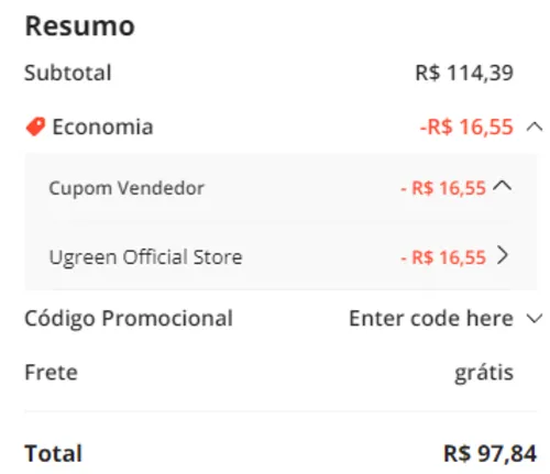 Imagem na descrição da promoção