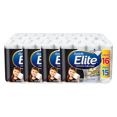 kit Papel Higiênico Elite Soft & Strong Folha Tripla - 64 Rolos