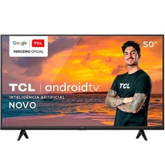 [AME R$1830] Smart Tv LED 50 Polegadas 4K 50P615 Bluetooth e Assistente Virtual TCL 