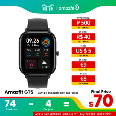 Amazfit gts estoque versão global 