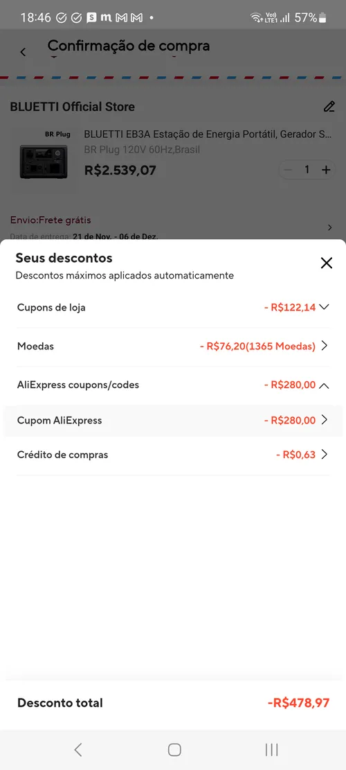 Imagem na descrição da promoção