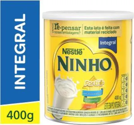 [Prime] Leite em Pó Ninho Forti+ Integral, 400g | R$15