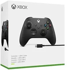 Controle Sem Fio Xbox Series Carbom Black+ Cabo USB | R$310