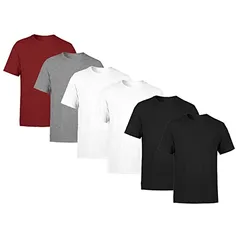 Kit 6 Camisetas Lisas Masculina em Algodão - SSB Brand Premium - P ao GG