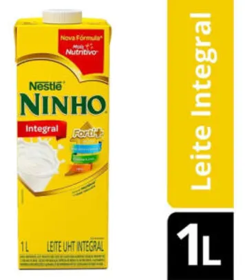 Leite Integral Ninho Caixa Com 12 Unid. 1L | R$ 50