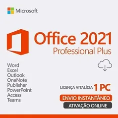 Pacote Office Professional 2021 - Versão Permante 