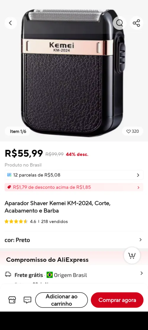 Imagem na descrição da promoção