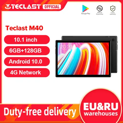 Tablet Teclast 10.1" M40 Full HD 6GB+128GB 4G | R$817