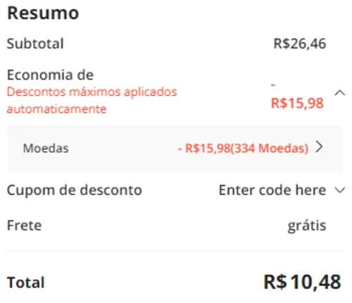 Imagem na descrição da promoção