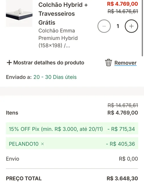 Imagem na descrição da promoção