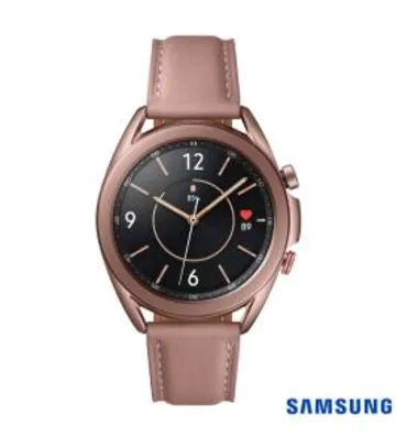 Galaxy Watch3 41mm Samsung Bronze Pulseira de Couro LTE e 8GB | R$1799