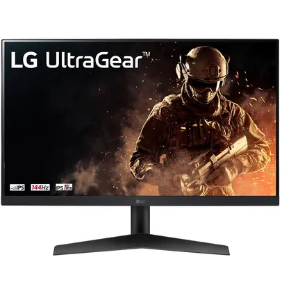 Monitor Gamer LG UltraGear 24 Full HD, 144Hz, 1ms, IPS, HDMI e DisplayPort, 99% sRGB, HDR, FreeSync 