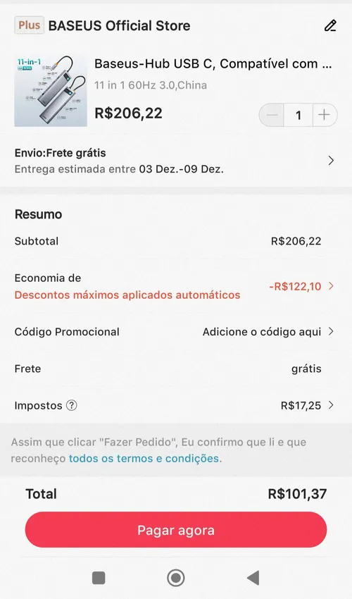 Imagem na descrição da promoção