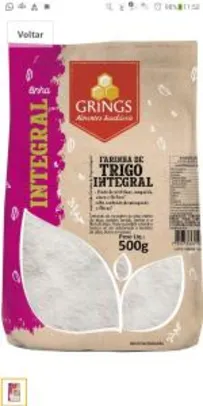 Farinha Trigo Integral Grings 500g R$5