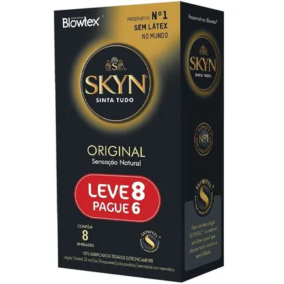 Preservativo Blowtex Skyn Original 8 Unidades | R$11