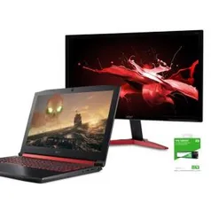 Kit Gamer Notebook Acer Nitro 5 + SSD 240GB + Monitor Gamer 144hz 1ms