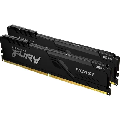 Foto do produto Kingston Memória Ram Fury Beast 64GB 2x32gb DDR4 3200Mhz Preto