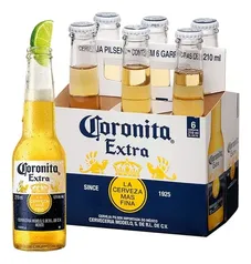 Cerveja Coronita Extra 210ml, Longe Neck - Pack 6 Unidades