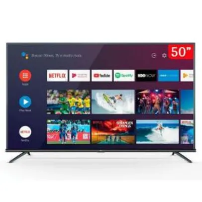 SMART TV LED 50 Polegadas TCL 50P8M 4K UHD HDR | R$1.899