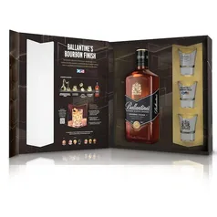 Kit Ballantine`s Bourbon Finish com copos shot